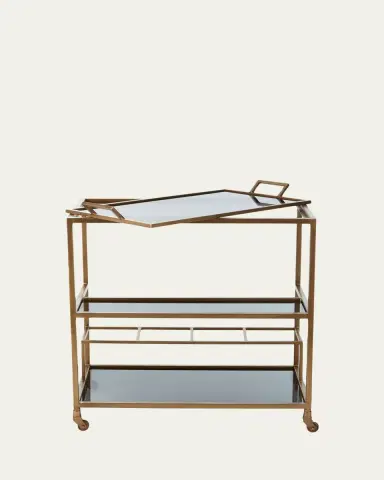 Arteriors Jak Bar Cart | Thumbnail 3 Arteriors Jak Bar Cart | Thumbnail 3