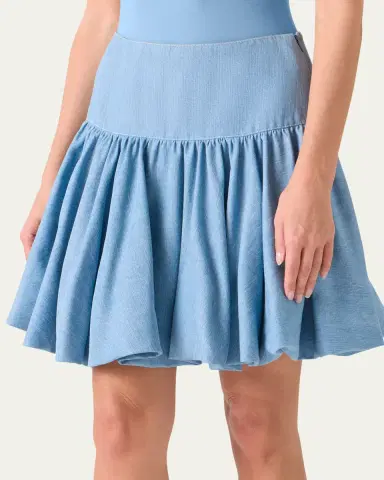 Akris punto Denim Balloon Mini Skirt | Thumbnail 5 Akris punto Denim Balloon Mini Skirt | Thumbnail 5