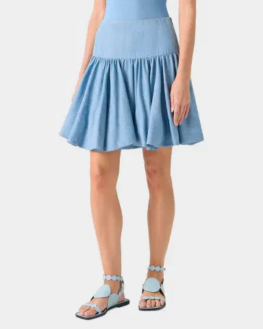 Akris punto Denim Balloon Mini Skirt | Thumbnail 8 Akris punto Denim Balloon Mini Skirt | Thumbnail 8