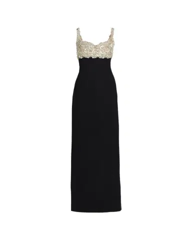 Oscar de la Renta Pearly Embroidered Bustier Column Gown | Thumbnail 1 Oscar de la Renta Pearly Embroidered Bustier Column Gown | Thumbnail 1