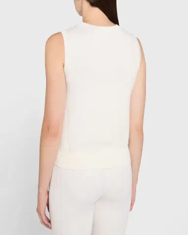 Oscar de la Renta Solid Wool Knit Tank Top | Thumbnail 2 Oscar de la Renta Solid Wool Knit Tank Top | Thumbnail 2