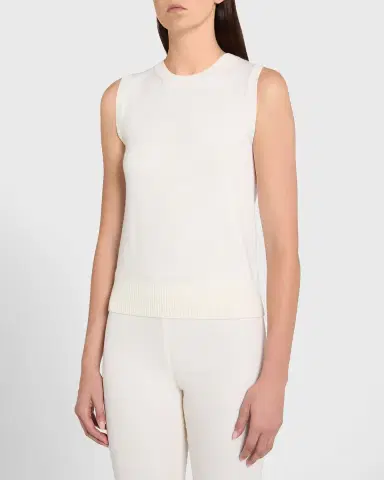 Oscar de la Renta Solid Wool Knit Tank Top | Thumbnail 3 Oscar de la Renta Solid Wool Knit Tank Top | Thumbnail 3