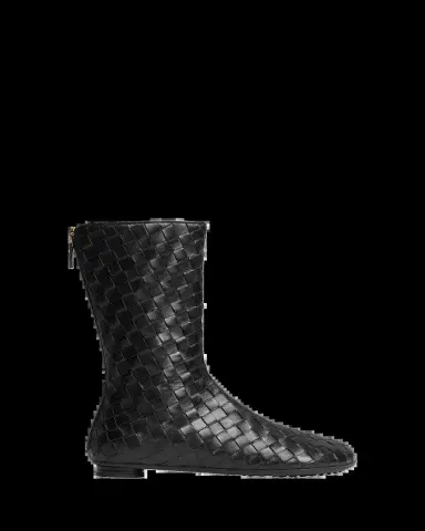 Bottega Veneta Atomic Intrecciato Leather Boots | Thumbnail 2 Bottega Veneta Atomic Intrecciato Leather Boots | Thumbnail 2
