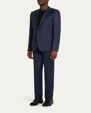 Brioni Men's Wool Micro-Herringbone Two-Piece Suit | Thumbnail 2 Brioni Men's Wool Micro-Herringbone Two-Piece Suit | Thumbnail 2