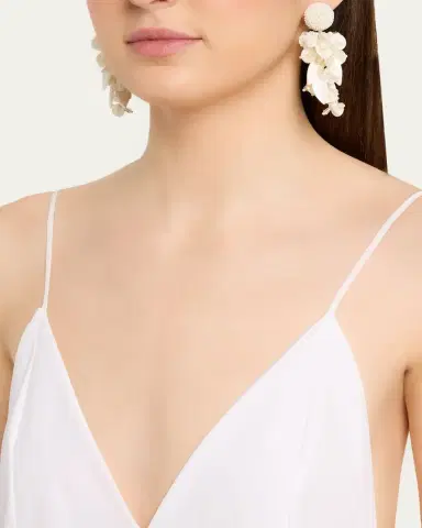 Oscar de la Renta Beaded Chandelier Earrings | Thumbnail 2 Oscar de la Renta Beaded Chandelier Earrings | Thumbnail 2