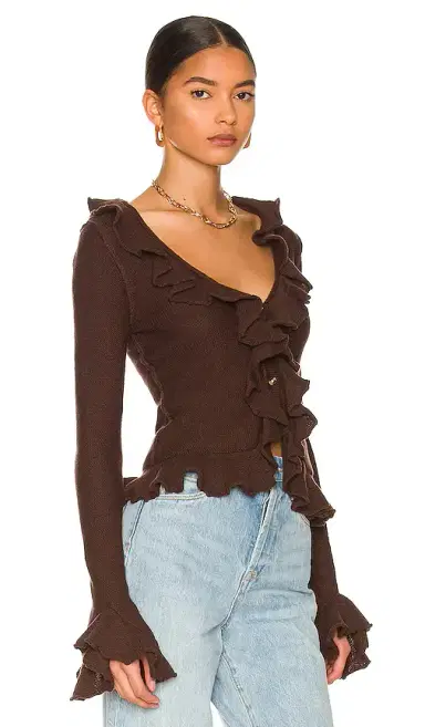 LPA Ruffle Sweater Cardigan | Thumbnail 2 LPA Ruffle Sweater Cardigan | Thumbnail 2