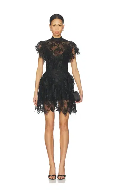 Bardot Tarryn Ruffle Lace Mini Dress | Thumbnail 1 Bardot Tarryn Ruffle Lace Mini Dress | Thumbnail 1