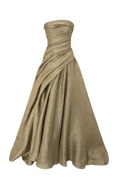 Marmar Halim Swept Pebbled Crepe Ball Gown | Thumbnail 1 Marmar Halim Swept Pebbled Crepe Ball Gown | Thumbnail 1
