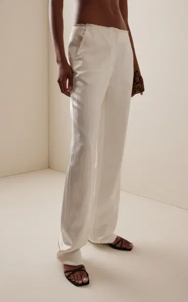 Toteme Raw-Hem Crepe Straight-Leg Pants | Thumbnail 3 Toteme Raw-Hem Crepe Straight-Leg Pants | Thumbnail 3