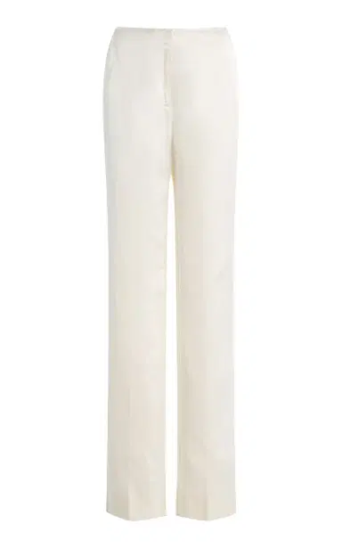 Toteme Raw-Hem Crepe Straight-Leg Pants | Thumbnail 1 Toteme Raw-Hem Crepe Straight-Leg Pants | Thumbnail 1