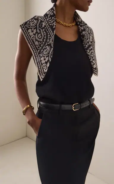 TOTEME Hankie Lace Silk Scarf | Thumbnail 2 TOTEME Hankie Lace Silk Scarf | Thumbnail 2