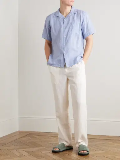 Hartford Palmito Mc Pat Convertible-Collar Linen Shirt - Men | Thumbnail 2 Hartford Palmito Mc Pat Convertible-Collar Linen Shirt - Men | Thumbnail 2
