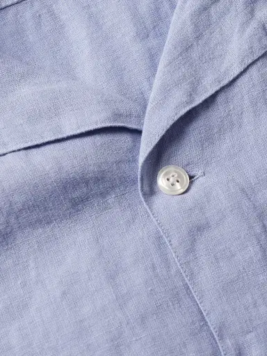Hartford Palmito Mc Pat Convertible-Collar Linen Shirt - Men | Thumbnail 4 Hartford Palmito Mc Pat Convertible-Collar Linen Shirt - Men | Thumbnail 4