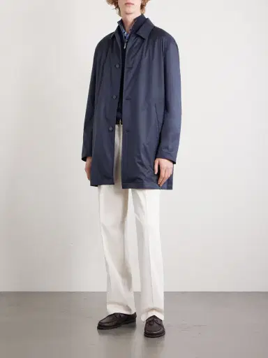 Canali Microfibre Coat - Men | Thumbnail 2 Canali Microfibre Coat - Men | Thumbnail 2