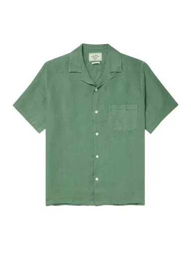 Portuguese Flannel Camp-Collar Linen Shirt - Men | Thumbnail 1 Portuguese Flannel Camp-Collar Linen Shirt - Men | Thumbnail 1