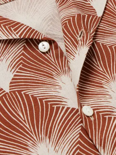 Portuguese Flannel Feathers Printed Linen and Cotton-Blend Shirt - Men | Thumbnail 4 Portuguese Flannel Feathers Printed Linen and Cotton-Blend Shirt - Men | Thumbnail 4