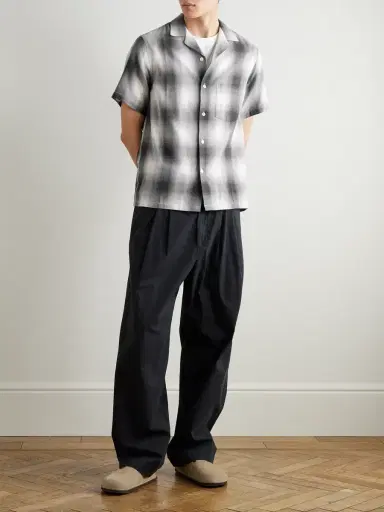 Portuguese Flannel Smogy Convertible-Collar Checked Cotton Shirt - Men | Thumbnail 2 Portuguese Flannel Smogy Convertible-Collar Checked Cotton Shirt - Men | Thumbnail 2