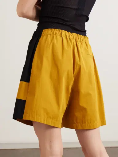 Saint Laurent Embroidered Two-tone Cotton-twill Shorts | Thumbnail 3 Saint Laurent Embroidered Two-tone Cotton-twill Shorts | Thumbnail 3