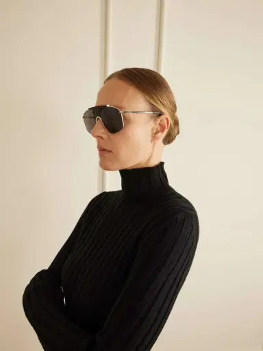 Alaïa Aviator-style Silver-tone And Acetate Sunglasses | Thumbnail 4 Alaïa Aviator-style Silver-tone And Acetate Sunglasses | Thumbnail 4