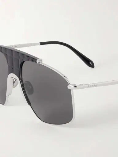 Alaïa Aviator-style Silver-tone And Acetate Sunglasses | Thumbnail 5 Alaïa Aviator-style Silver-tone And Acetate Sunglasses | Thumbnail 5