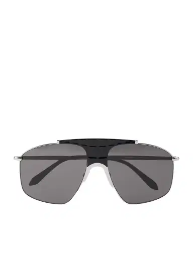 Alaïa Aviator-style Silver-tone And Acetate Sunglasses | Thumbnail 1 Alaïa Aviator-style Silver-tone And Acetate Sunglasses | Thumbnail 1