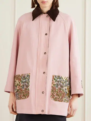 Valentino Garavani Corduroy-trimmed Cotton And Linen-blend Jacket | Thumbnail 3 Valentino Garavani Corduroy-trimmed Cotton And Linen-blend Jacket | Thumbnail 3