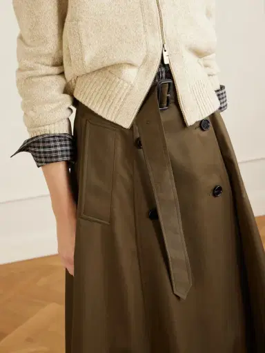 Burberry Belted Cotton Midi Skirt | Thumbnail 5 Burberry Belted Cotton Midi Skirt | Thumbnail 5