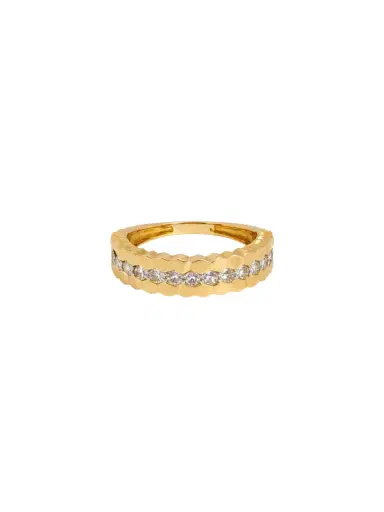 Wish Fine Jewelry 0.76ct Diamond 14K Gold Honeycomb Ring | Thumbnail 1 Wish Fine Jewelry 0.76ct Diamond 14K Gold Honeycomb Ring | Thumbnail 1