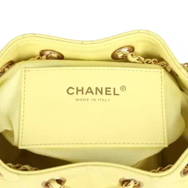 Chanel Chanel Mini 25 Hobo Bag Light Yellow Caviar Antique Gold Hardware | Thumbnail 9 Chanel Chanel Mini 25 Hobo Bag Light Yellow Caviar Antique Gold Hardware | Thumbnail 9