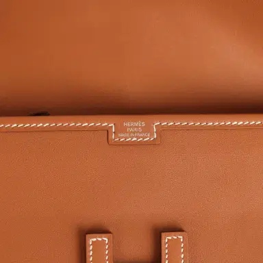 HERMÈS Hermes Jige Duo Clutch Gold Swift Palladium Hardware | Thumbnail 7 HERMÈS Hermes Jige Duo Clutch Gold Swift Palladium Hardware | Thumbnail 7