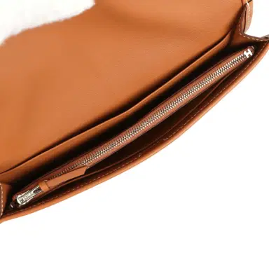 HERMÈS Hermes Jige Duo Clutch Gold Swift Palladium Hardware | Thumbnail 9 HERMÈS Hermes Jige Duo Clutch Gold Swift Palladium Hardware | Thumbnail 9