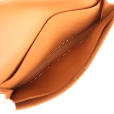 HERMÈS Hermes Jige Duo Clutch Gold Swift Palladium Hardware | Thumbnail 10 HERMÈS Hermes Jige Duo Clutch Gold Swift Palladium Hardware | Thumbnail 10