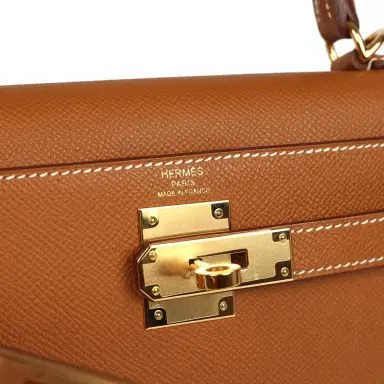 HERMÈS Pre-owned Hermes Kelly Sellier 28 Gold Epsom Gold Hardware | Thumbnail 7 HERMÈS Pre-owned Hermes Kelly Sellier 28 Gold Epsom Gold Hardware | Thumbnail 7