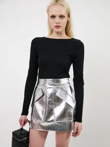 Aknvas The Cherry skirt in metallic silver | Thumbnail 2 Aknvas The Cherry skirt in metallic silver | Thumbnail 2