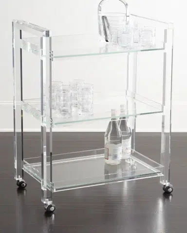 Interlude Home Ava Acrylic Bar Cart | Thumbnail 3 Interlude Home Ava Acrylic Bar Cart | Thumbnail 3