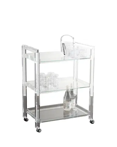Interlude Home Ava Acrylic Bar Cart | Thumbnail 1 Interlude Home Ava Acrylic Bar Cart | Thumbnail 1