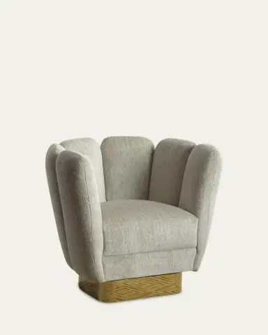 Interlude Home Gallery Brass Swivel Chair | Thumbnail 2 Interlude Home Gallery Brass Swivel Chair | Thumbnail 2