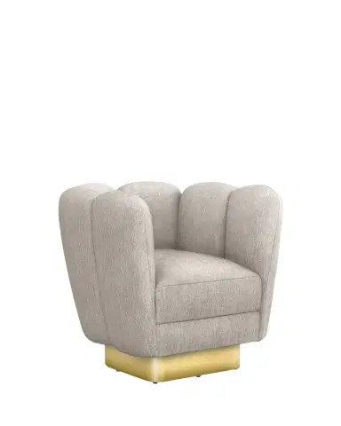 Interlude Home Gallery Brass Swivel Chair | Thumbnail 1 Interlude Home Gallery Brass Swivel Chair | Thumbnail 1