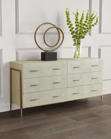 Interlude Home Morand Faux Shagreen 6-Drawer Chest | Thumbnail 2 Interlude Home Morand Faux Shagreen 6-Drawer Chest | Thumbnail 2