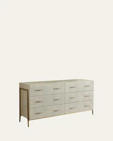 Interlude Home Morand Faux Shagreen 6-Drawer Chest | Thumbnail 3 Interlude Home Morand Faux Shagreen 6-Drawer Chest | Thumbnail 3