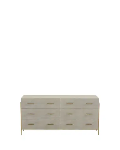 Interlude Home Morand Faux Shagreen 6-Drawer Chest | Thumbnail 1 Interlude Home Morand Faux Shagreen 6-Drawer Chest | Thumbnail 1
