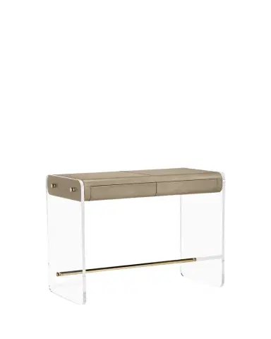 Interlude Home Cora Acrylic and Leather Desk | Thumbnail 1 Interlude Home Cora Acrylic and Leather Desk | Thumbnail 1