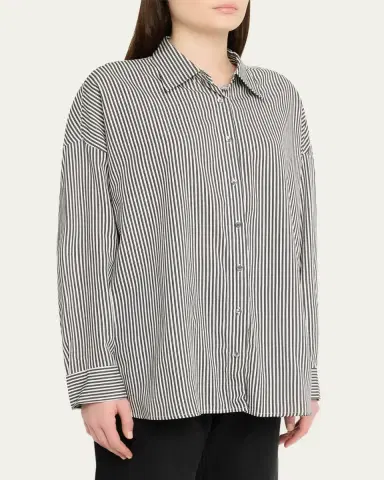 AGOLDE Roux Stripe Button-Front Shirt | Thumbnail 4 AGOLDE Roux Stripe Button-Front Shirt | Thumbnail 4