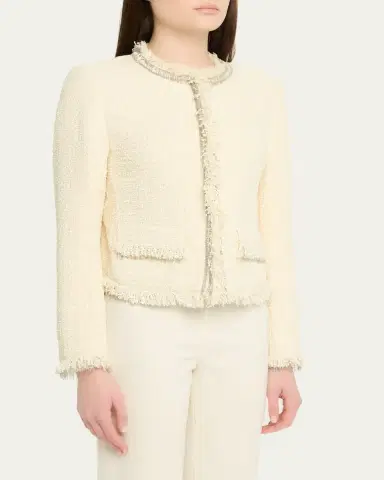 Kobi Halperin Lando Fringe-Trim Boucle Jacket | Thumbnail 4 Kobi Halperin Lando Fringe-Trim Boucle Jacket | Thumbnail 4