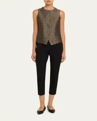 Giorgio Armani Jacquard Silk-Wool Waistcoat | Thumbnail 2 Giorgio Armani Jacquard Silk-Wool Waistcoat | Thumbnail 2