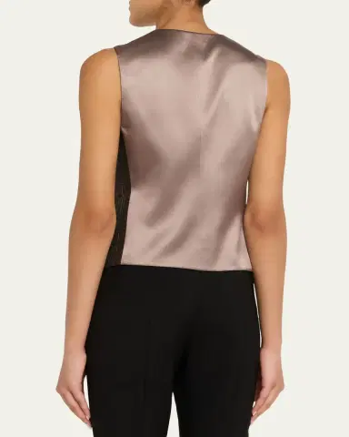 Giorgio Armani Jacquard Silk-Wool Waistcoat | Thumbnail 3 Giorgio Armani Jacquard Silk-Wool Waistcoat | Thumbnail 3