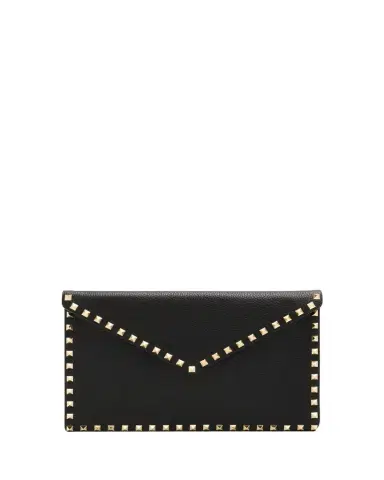 Valentino Garavani Large Rockstud Leather Flat Pouch Bag | Thumbnail 1 Valentino Garavani Large Rockstud Leather Flat Pouch Bag | Thumbnail 1