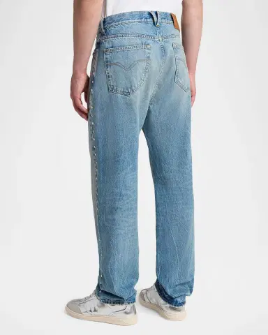 Versace Men's Studded Slim-Fit Medusa Jeans | Thumbnail 7 Versace Men's Studded Slim-Fit Medusa Jeans | Thumbnail 7