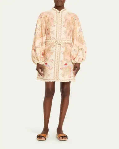 Zimmermann Daylight Long-Sleeve Mini Dress | Thumbnail 2 Zimmermann Daylight Long-Sleeve Mini Dress | Thumbnail 2