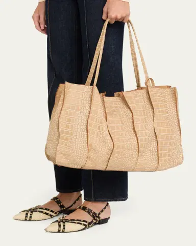 Ulla Johnson Adria Wavy Croc-Embossed Leather Tote Bag | Thumbnail 2 Ulla Johnson Adria Wavy Croc-Embossed Leather Tote Bag | Thumbnail 2